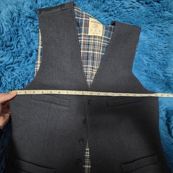 Fossil Authentic Wool Blended Mens Vest 54 Size Med. - Picture 10 of 10